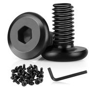 30 Pezzi Viti Testa Piatta M6 X 12 mm, Viti Nere con Chiave Esagonale, Viti Autofilettanti per Metallo in Acciaio Inox, Viti Inox Viti A Testa Svasata