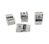 30 pezzi Wago 2273-202 Scatola di giunzione COMPACT morsettiera Ø 0,5-2,5 mm², a 2 poli, trasparente/bianco