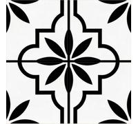 30 piastrelle per pavimenti bianche e nere, autoadesive, in PVC, impermeabili, per cucina, bagno, soggiorno, arte fai da te (20 x 20 cm)