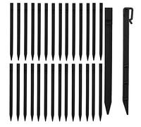 30 picchetti di ancoraggio da giardino in plastica, resistenti, picchetti di ancoraggio per tenere il fondo della rete da giardino