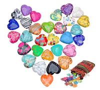 30 pietre curative, pietre di cuore, pietra portafortuna, pietre di guarigione per gli amanti, minerali curativi, per meditazione, chakra, bilanciamento dell'energia (30)