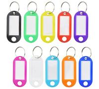 30 portachiavi con anello diviso, etichette identificative, targhette portachiavi con etichette per bagagli, nome dell'animale domestico, memory stick, 10 colori