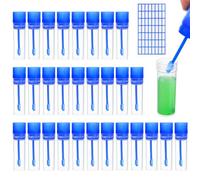 30 Pz 15ml Provette Urine, Campione Tazza Feci, Provetta per Feci, Contenitore Provette per Campioni Bottiglia Tubo Plastica, con Cucchiaio, Contenitori Sgabello per Laboratorio Scuola Educativo