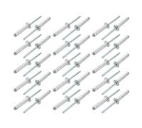 30 Pz. 6mm x 30mm alluminio/acciaio estremità aperta rivetti ciechi