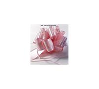 30 PZ coccarda autotirante 13 cm fiocco rosa nascita bimba nastro 5 cm decorazio