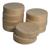 30 pz inserti in abete rosso diam. 50 mm - dischetti in legno con smusso