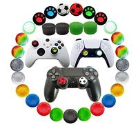30 pz Joystick Grip per controller Ps5 Ps4 Silicone Manopole per pollice Tappi Copertura Bastone Analogico per Playstation 5, Playstation 4 Controller, Xbox 360, Xbox One Controller