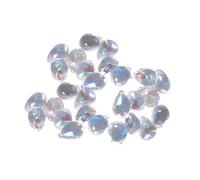 30 pz/lotto cristallo trasparente perline goccia d'acqua rivestimento a partire da perle bianche per la creazione di gioielli fai da te braccialetto collana intuizioni design professionale