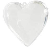 30 pz scatole bomboniera cuore trasparente plexiglass porta confetti 6,5x6,2 cm
