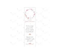 30 pz. segnaposto in carta vari eventi segnalibro prima comunione ghirlanda bambina bambino segna posti cartoncino per eventi floral bimbo bimba (rosa)