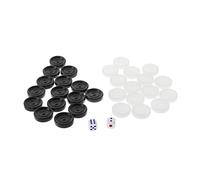 30 Pz/set Giocattolo Strategia Educativa per Bambini Bianco e Nero Sviluppo Backgammon Occidentale Capacità Bambini Regali per Bambini Orologio di Scacchi Professionale Conto Alla Rovescia Timer Gioco
