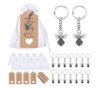 30 Pz/set Moda Angelo Portachiavi Con Catena Portachiavi Borse Filato Grazie Ciondolo Per Bambini Doccia Bomboniere Bomboniere Angelo Portachiavi Per Le Donne