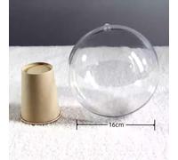 30 PZ Sfera Rotonda Trasparente Plexiglass Appeso Porta Regalo Bomboniera