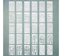 30 Pz Stencil per Lettere, Stencil in Numero Alfabeti per Pittura, Stencil di Lettere in Plastica Riutilizzabile, Stencil per Pittura Numero e Alfabeto per Scrapbooking Disegno Graffiti Scrittura