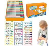 30 Read and Rhyme Flip Books, carte vocabolario ABC, libro per costruire famiglie di parole, cinema pollici per famiglie di parole, carte educative con parole per bambini e bambini in età prescolare