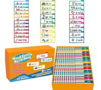 30 Read And Rhyme Flip Books, English Vocabulary Flashcards, Educational Games, Word Families Flash Cards, Phonics FlashCards, Learning Games For 4+ Year Olds