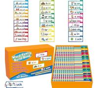 30 Read and Rhyme Flip Books, Word Families Flash Cards, ABC Vocabulary Flash Cards, Word Family Build Book, Educational Reading Games