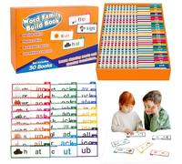 30 Read and Rhyme Flip Books,Word Families Flash Cards,Word Families Letter Sounds Flash Cards,ABC Vocabolario Flash Cards,Educational Reading Games per i primi lettori