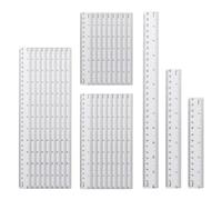 30 righelli in plastica da 15 cm, 20 cm, 30 cm, set di righelli trasparenti di precisione centimetro per scuola, centimetro, casa, ufficio, strumento di misurazione