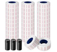 30 rotoli da 15000 etichette bianche per prezzatrice Mx-5500 adesivi bianchi Pricemarker più 3 rotoli di inchiostro di ricarica