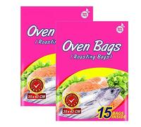 30 sacchetti da forno per arrosti, sacchetti di medie dimensioni per carne, pollo, pesce, verdure (confezione da 2, 35 x 43 cm)