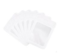 30 Sacchetti di Alluminio Riutilizzabili Impermeabili con Zip, Bianco Mylar - Per Dolci, Gioielli, Caffè e Collezionabili - Design Piatto Con finestra trasparente (20x30cm)