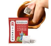 30 Sacchetti Pediluvio alle Erbe, Confezioni Bagno Piedi alle Erbe, 12 Tipi di Erbe, Dissipa il Freddo e Allevia la Fatica, Migliora il Sonno(1 bag)