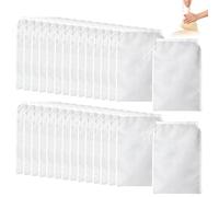 30 sacchetti per latte di noci, 100 mesh, 20 x 30 cm, riutilizzabili, in nylon, con coulisse, per latte di noci, caffè, yogurt, succo di frutta, formaggio