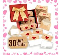 30 scatole fai da te per appunti d'amore, mini biglietti vuoti e buste per lui e lei, piccolo biglietto di San Valentino, carino San Valentino per fidanzato San Valentino
