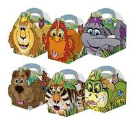 30 scatole per alimenti a tema animale, per picnic, per bambini, feste di compleanno (giungla)
