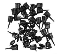 30 scatole per fertilizzanti per piante con coperchi, cestino nutriente a rilascio lento per vasi da fiori bonsai da giardino, strumento efficiente per l'alimentazione delle radici, nero, 5 x 2 cm (30