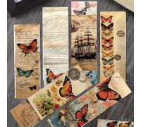 30 segnalibri a farfalla di ispirazione vintage con coda di rondine e illustrazioni botaniche, accessori da lettura retrò per gli amanti dei libri