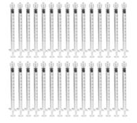 30 siringa Luer Lock da 1 ml: GOEDCH 1 ml in plastica Luer-Lock senza ago, tubo di plastica, strumenti di misurazione multiuso, siringa da 1 ml per riempire e misurare liquidi, alimentazione per