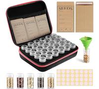 30 Slot Contenitore per Semi, Organizer per Perline, Organizzatore per la Conservazione dei Semi,contenitore per semi per piantare con borsa e adesivi, perline, accessori artigianali