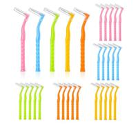 30 spazzolini interdentali, 5 spazzole dentali a forma di L, con manico antiscivolo, testa angolata, bastoncini per filo interdentale, per la pulizia orale, strumenti per la pulizia dei denti stretti