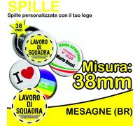 30 SPILLE DA 38mm SPILLE SPILLETTE PINS PERSONALIZZATE CON IL TUO LOGO PIN