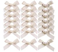 30 spille da balia con fiocco a nastro, mini fiocchi di nastro, graziose spille decorative per abbigliamento, eleganti spille per cappelli, calzini, gonne, da donna, beige