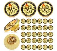 30 spille da bavero per dipendenti del mese, regalo di apprezzamento per il riconoscimento delle stelle, smaltate dorate, regalo di ricompensa per il personale della squadra di volontari (fai la