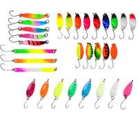 30 spoon ondulanti pesca spinning trota trout area game mini cucchiaini
