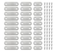 30 staffe dritte piatte in acciaio inox, staffe piatte in metallo, staffe in metallo da 36 mm, per riparare piastre di riparazione, con viti per legni dritti