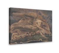 30+ stampe famose di William Blake Elohim che crea Adam su tela e poster artistico da parete stampa moderna per camera da letto per la famiglia 40,6 x 61 cm