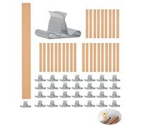 30 Stoppini per Candele in Legno con Supporti in Ferro, Stoppini Legno per Candele 13 cm, Compatibili con Cera di Soia, Paraffina e Cera d’Ape per Candele Fai Da Te e Creazione di Atmosfere Romantiche
