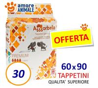 60 Tappetini Assorbello PREMIUM 60x90 - Traverse Assorbenti Cane Pannolini Cani