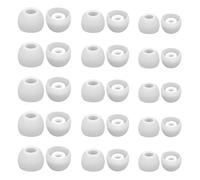 30 tappi di ricambio per auricolari in silicone, colore bianco, compatibili con la maggior parte delle cuffie in-ear (3 misure)