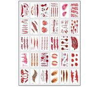 30 Tatuaggio Halloween Zombie Cicatrice Zombie Scars Tatouages Tatuaggio Della Ferita Tatuaggi Halloween Adesivi Impermeabili Adatti per Il Trucco Di Halloween Accessori per Abbigliamento