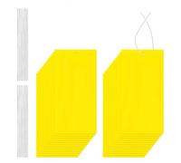 30 trappole adesive per mosche della frutta, adesivi di carta per mosche, trappole adesive gialle su entrambi i lati, per insetti contro moscerini funghi, mosche bianche, minatori di foglie, afidi