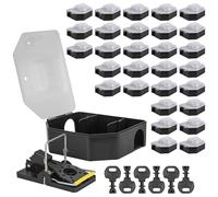 30 trappole per topi, topi da giardino, scatola per esche ad angolo, per topi, per topi, per arvicole, trasparenti