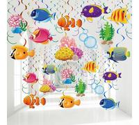 30 Turbinii Appesi con Pesci Tropicali Decorazioni per Festa Sottomarina Decorazioni per Soffitti Forniture per Feste a Tema Oceano Creature Sirene Feste a Tema Spiaggia