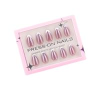30 unghie finte a forma di mandorla con copertura completa stick sulla punta francese in acrilico semplice premere su per donne e ragazze