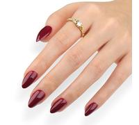 30 unghie finte a mandorla a pressione, per rossore del vino, unghie finte francesi, unghie acriliche, colla per unghie artificiali per donne